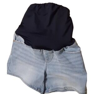 Ingrid+Isabel Distressed Women's Maternity Jean Shorts 4.5" Inseem Super Stretch